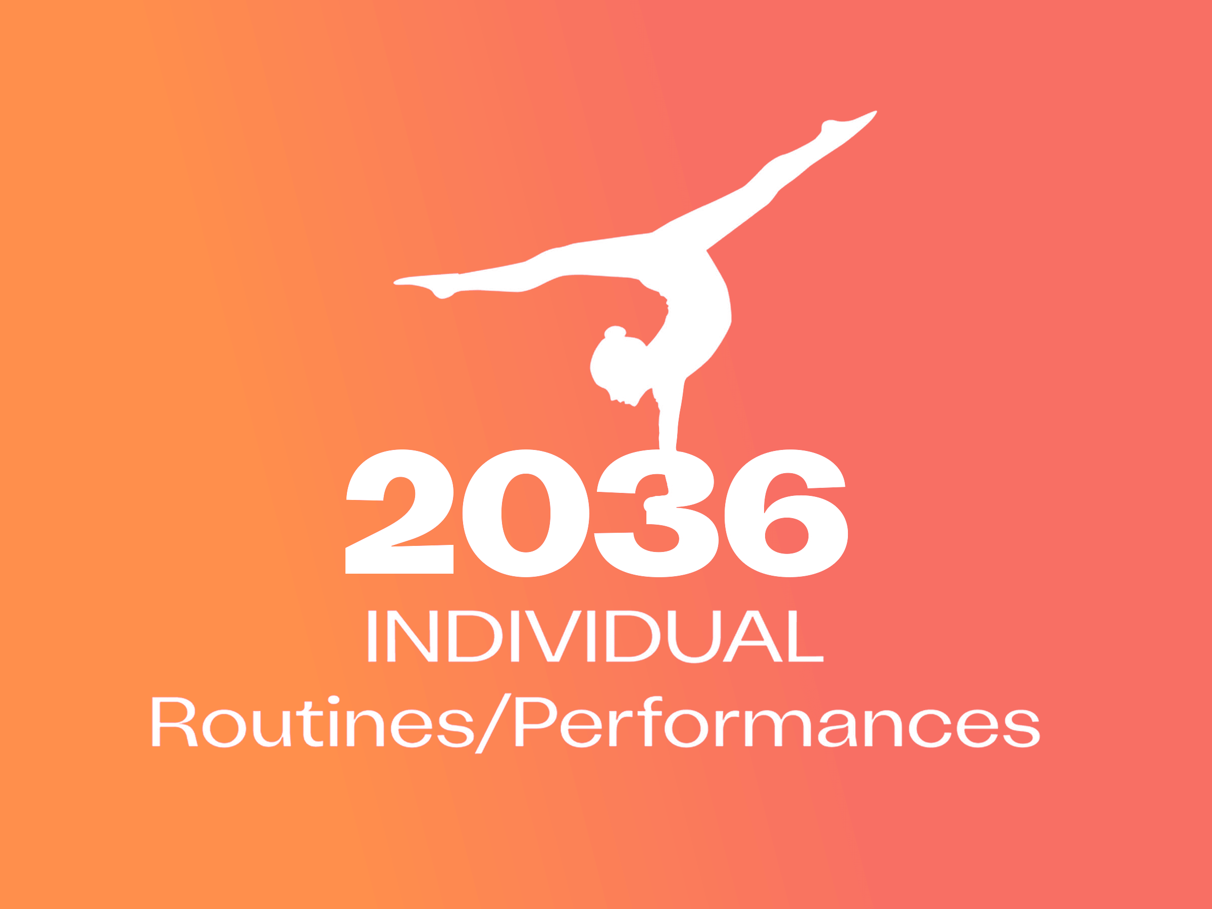 2036 individual routines/performances